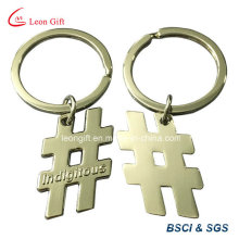 Shiny Nickel Design Metal Embossed Letter Key Holder Customized